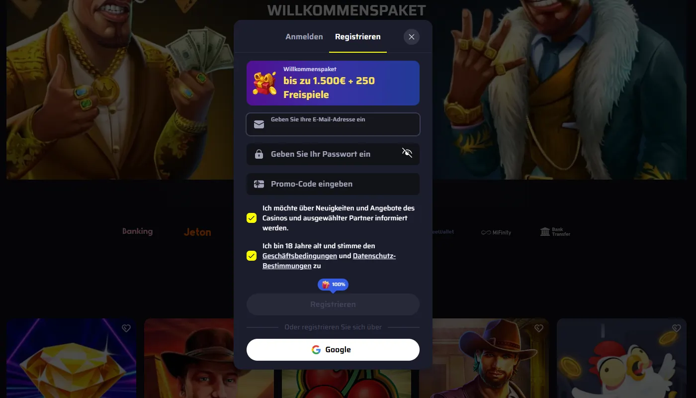 BDM Bet Casino Register